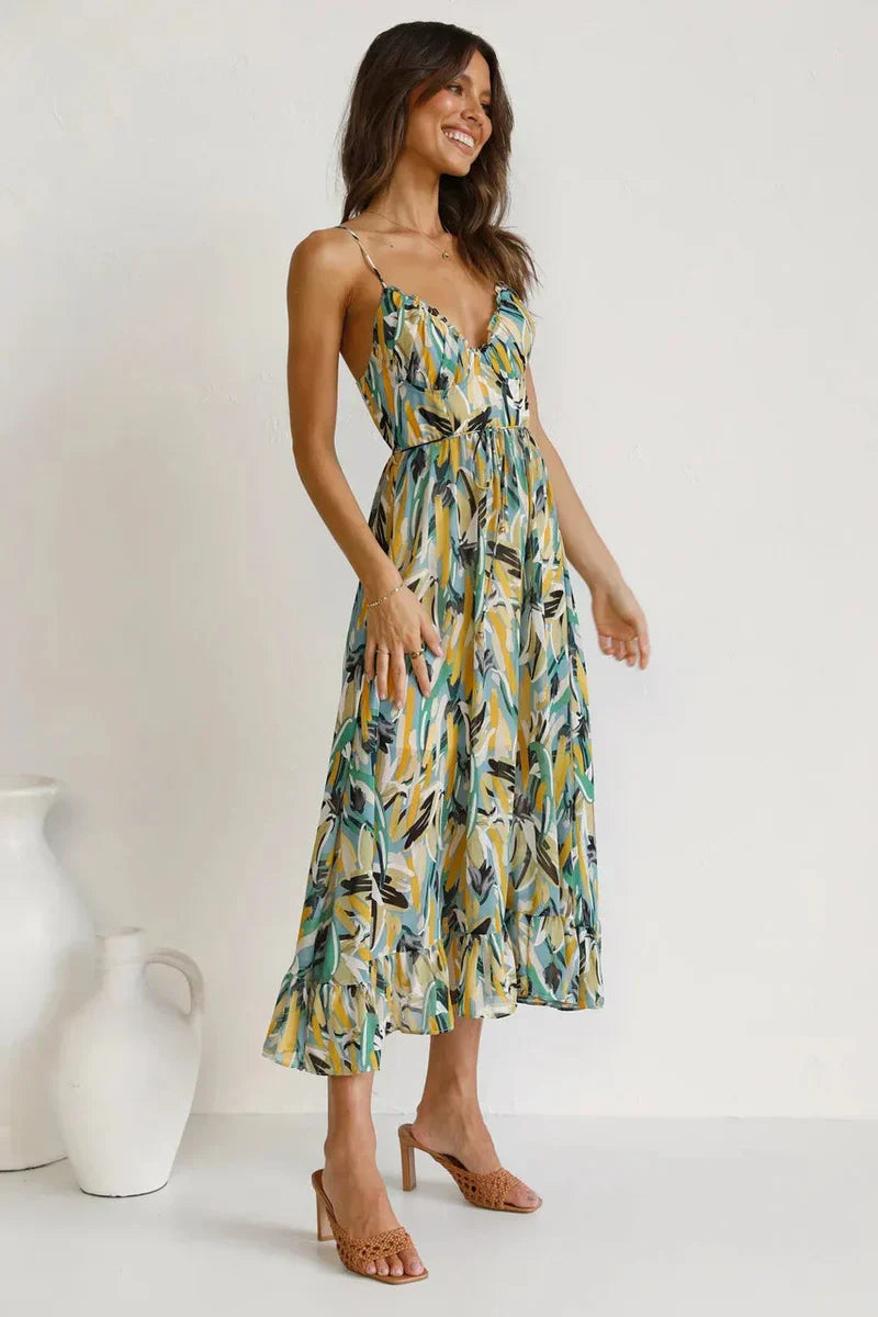 GABRIELLA | Gedrukt Zomerjurk met frisse comfort en zonnige stijl