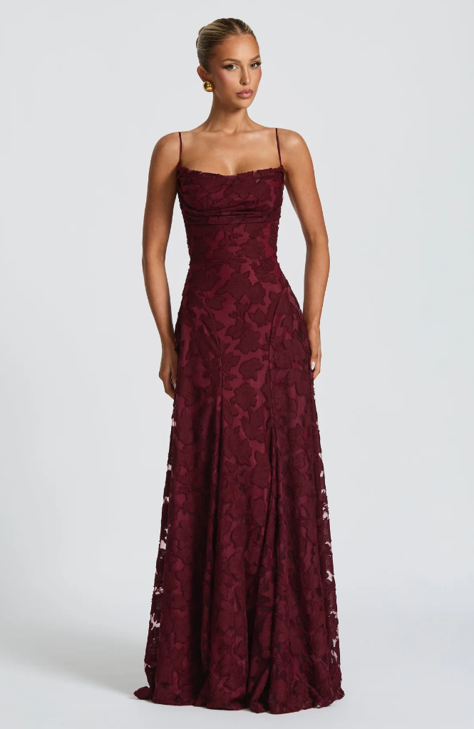 SOFIA | Elegante Kant Maxi Jurk