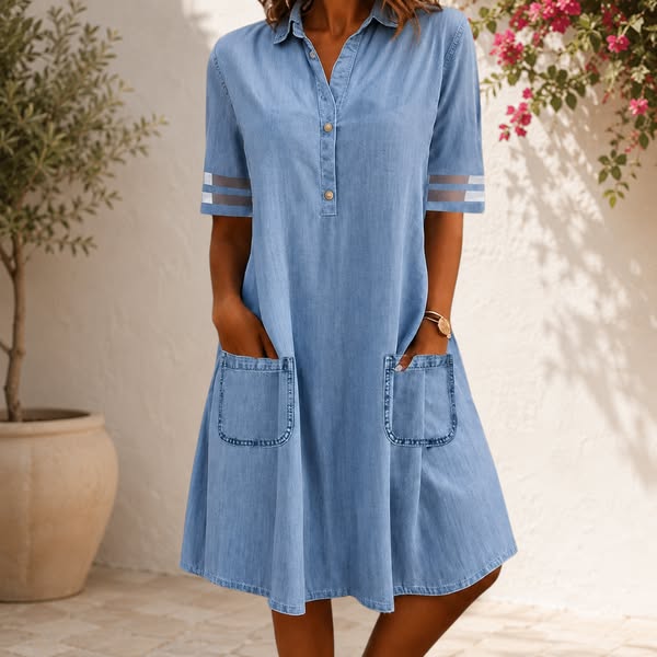 Loes | Denim Overhemdjurk