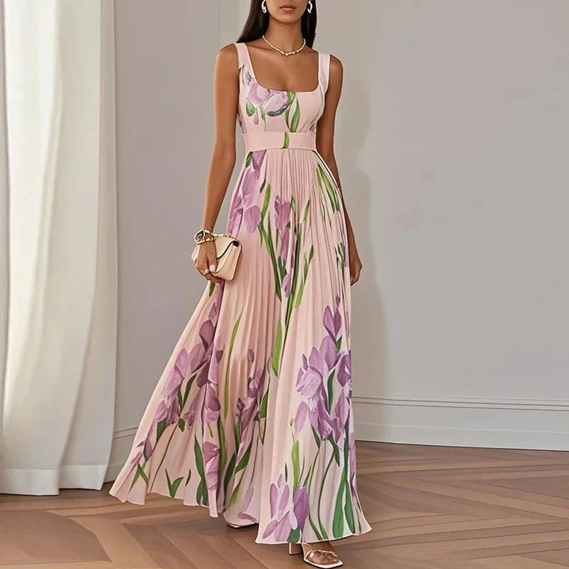 LYRA | Elegante Maxijurk met flatterende plooisilhouet