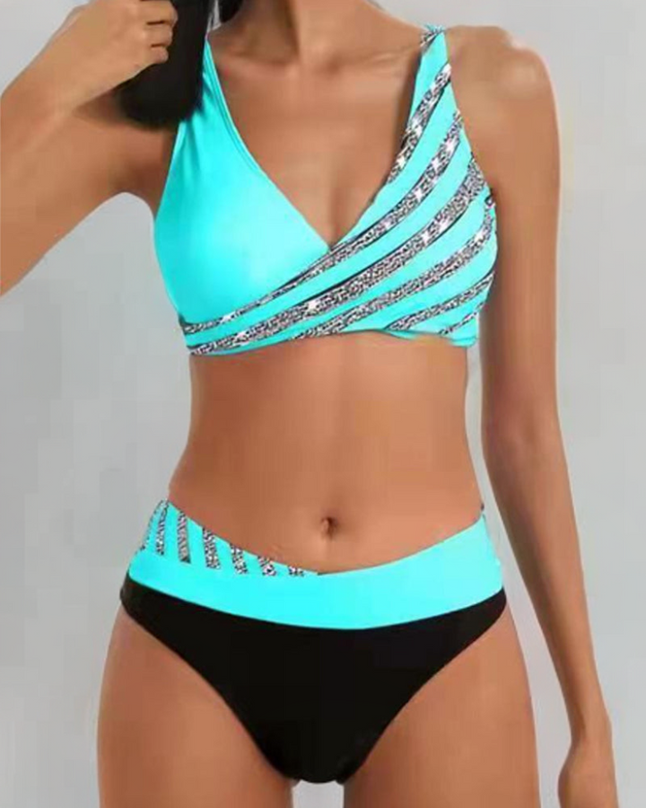 Mona - Bedrukte Bikini in Warme Tinten