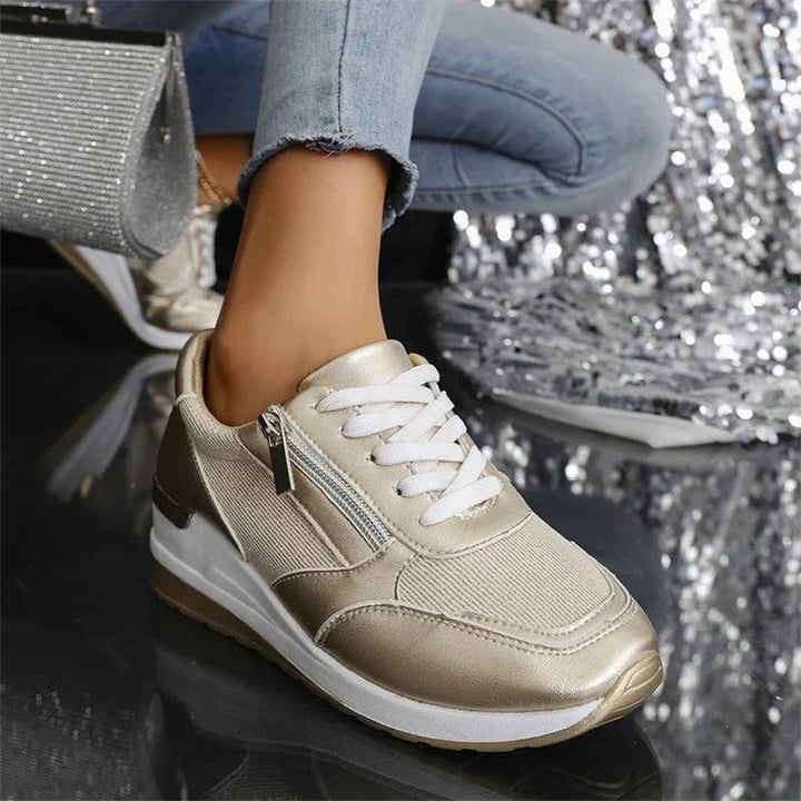 Evelien | Witte Dames Sneakers Met Optimale Ondersteuning