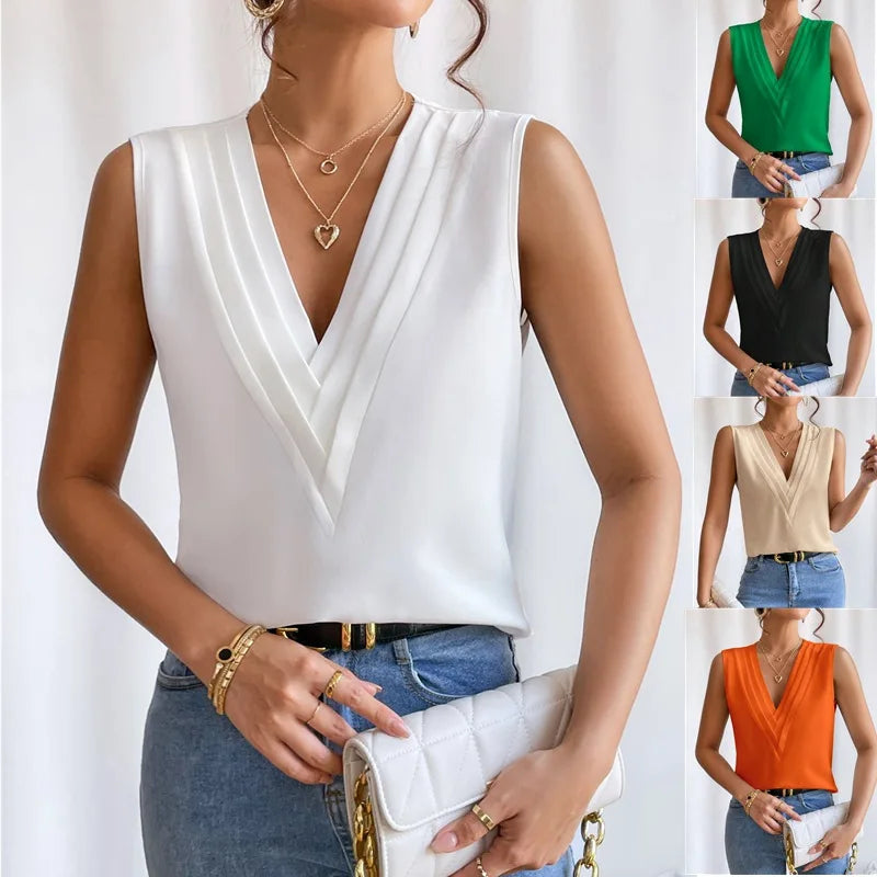 Samantha | Mouwloze Top van Luxe Viscose