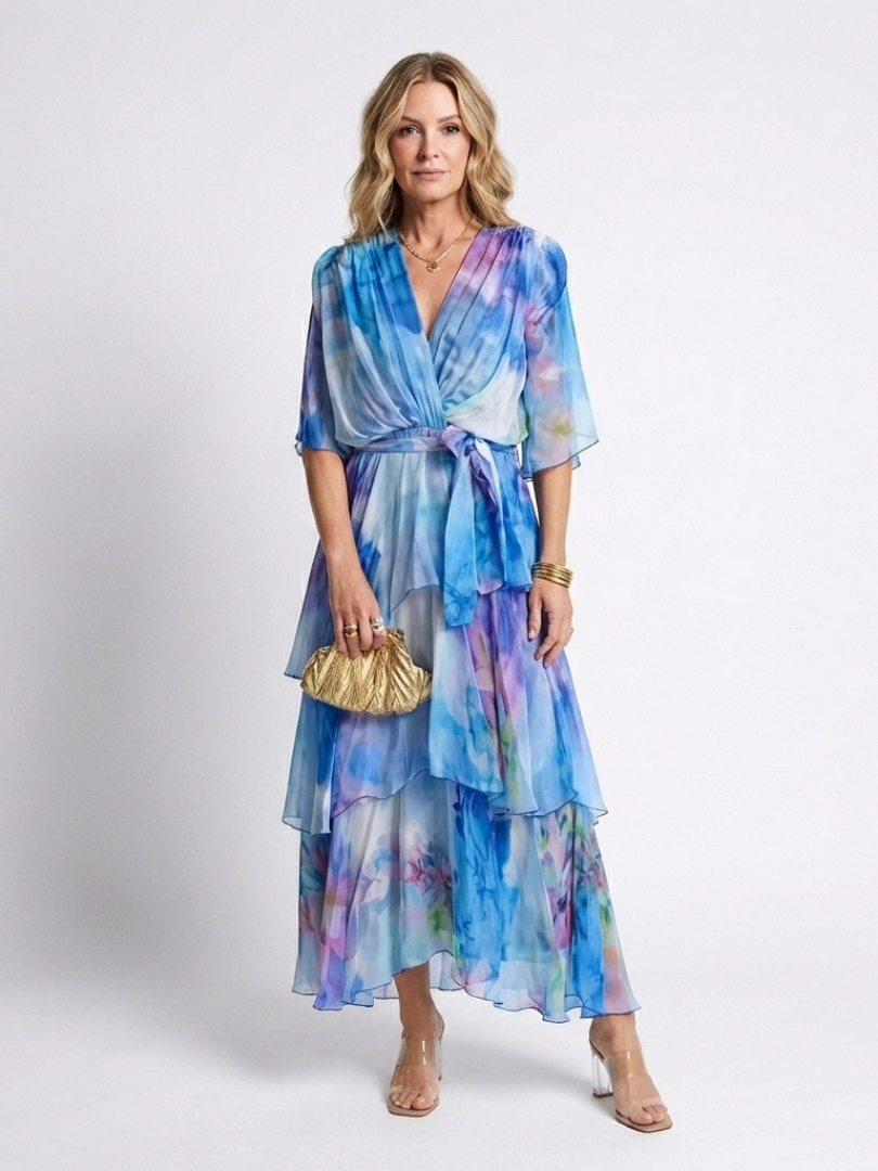 Amelie™ | Maxi-jurk met strikceintuur