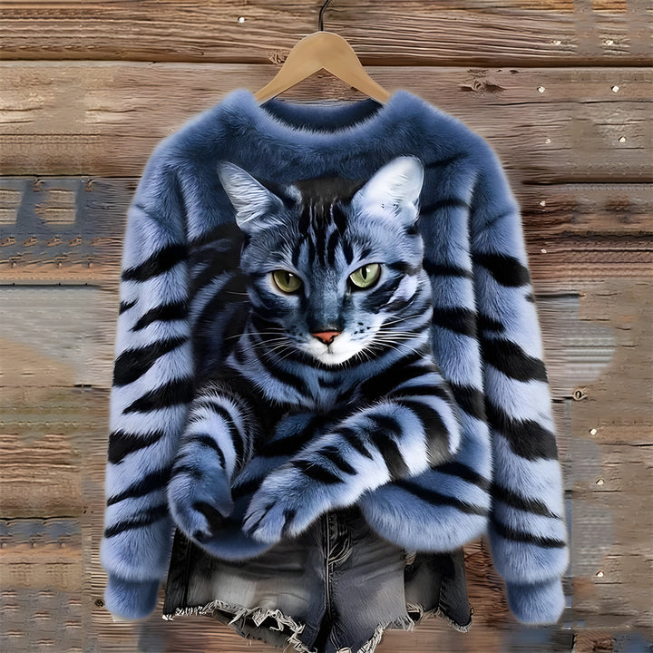 Valerie™ | Sweater Met Kattenprint