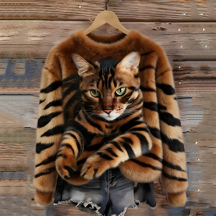 Valerie™ | Sweater Met Kattenprint