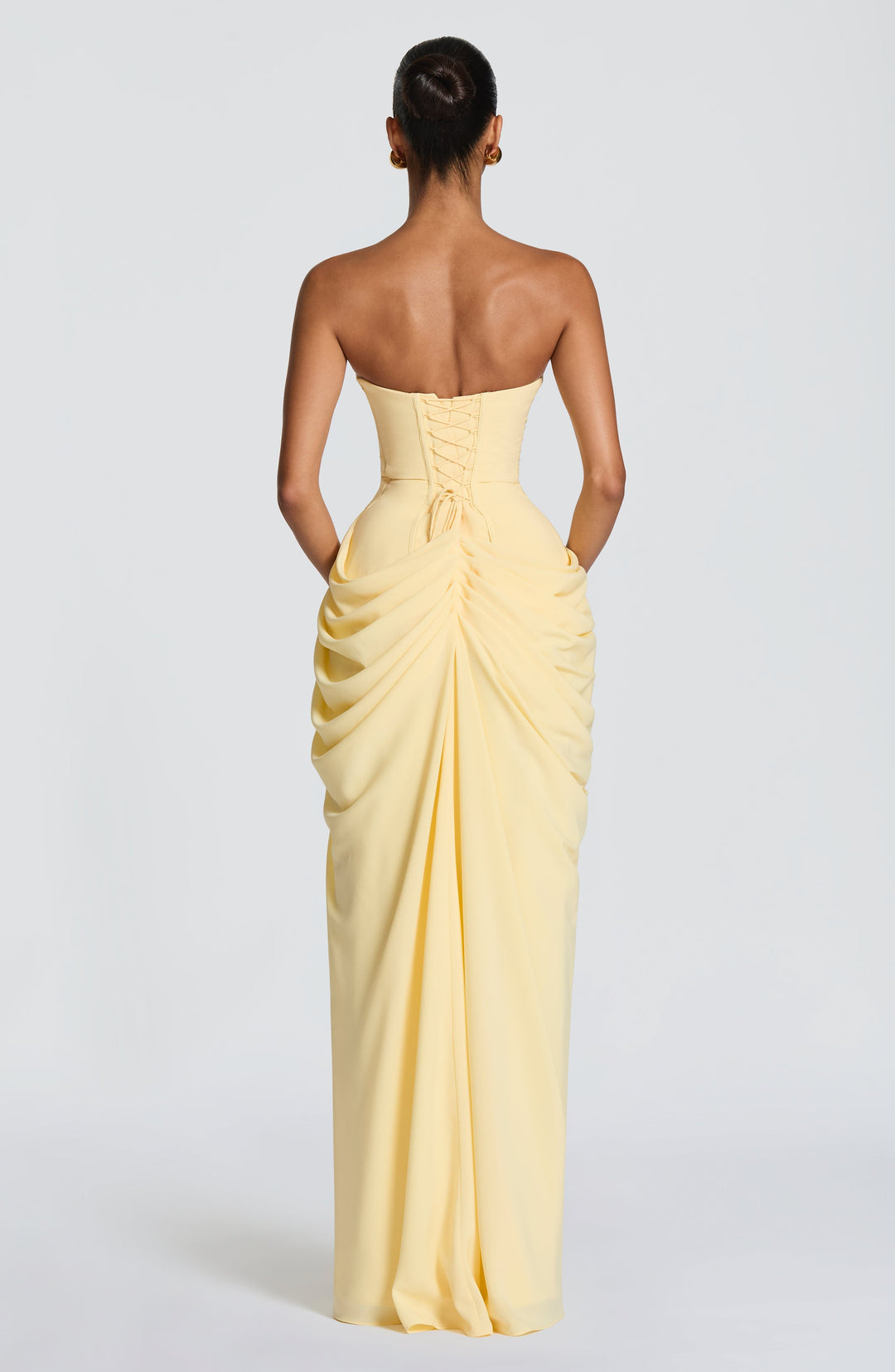 HANNAH | Elegante Maxi-jurk met Drapering en Hoge Split