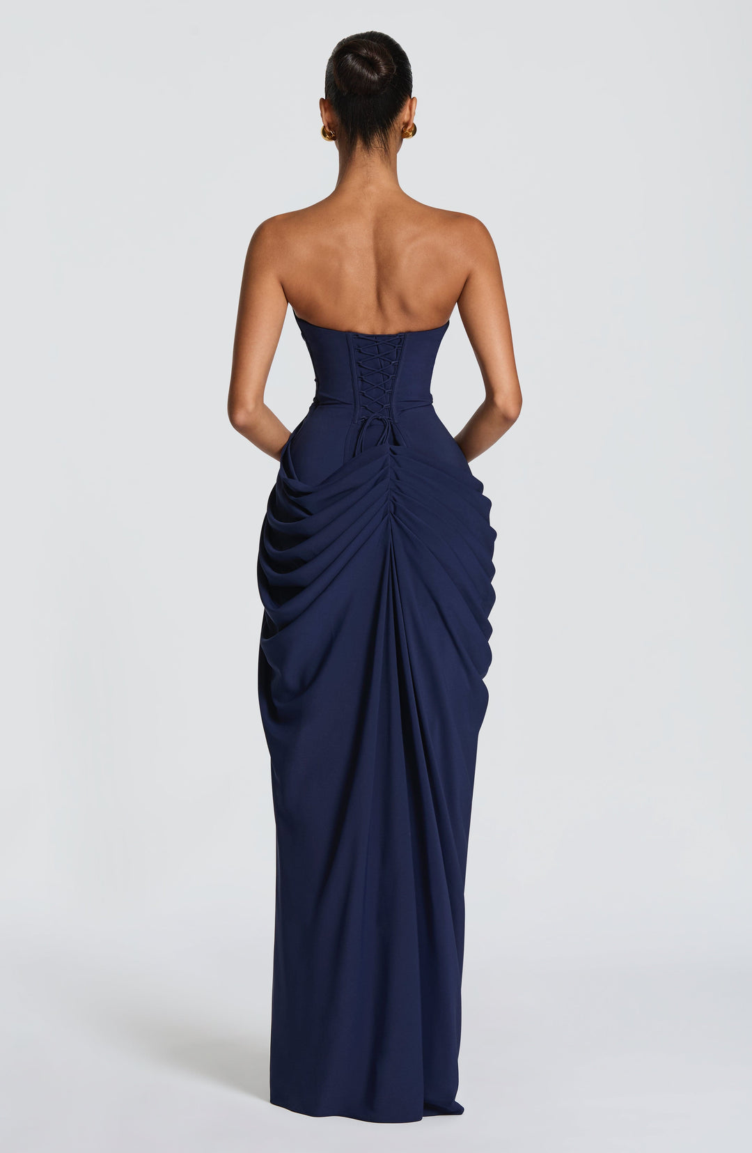 HANNAH | Elegante Maxi-jurk met Drapering en Hoge Split