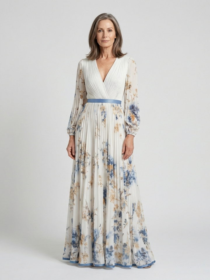 Lavinia™ | Maxi-jurk met lange mouwen