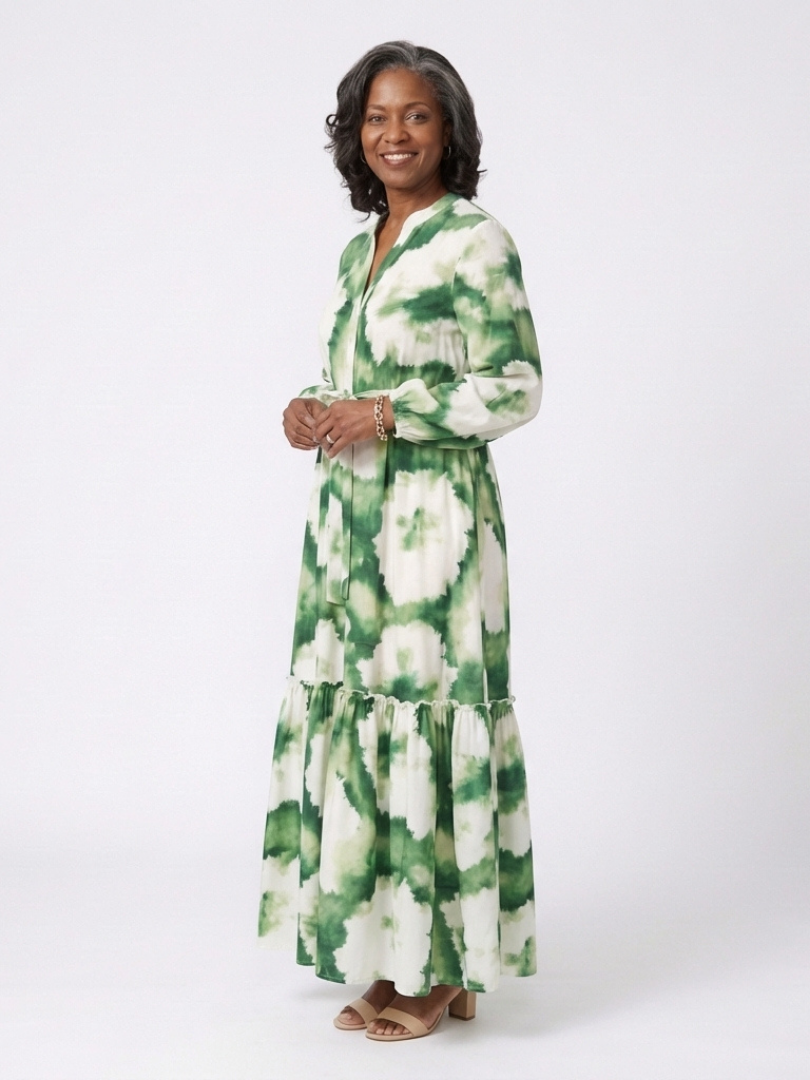 Sabine™ | Maxi-jurk met knoopdetail
