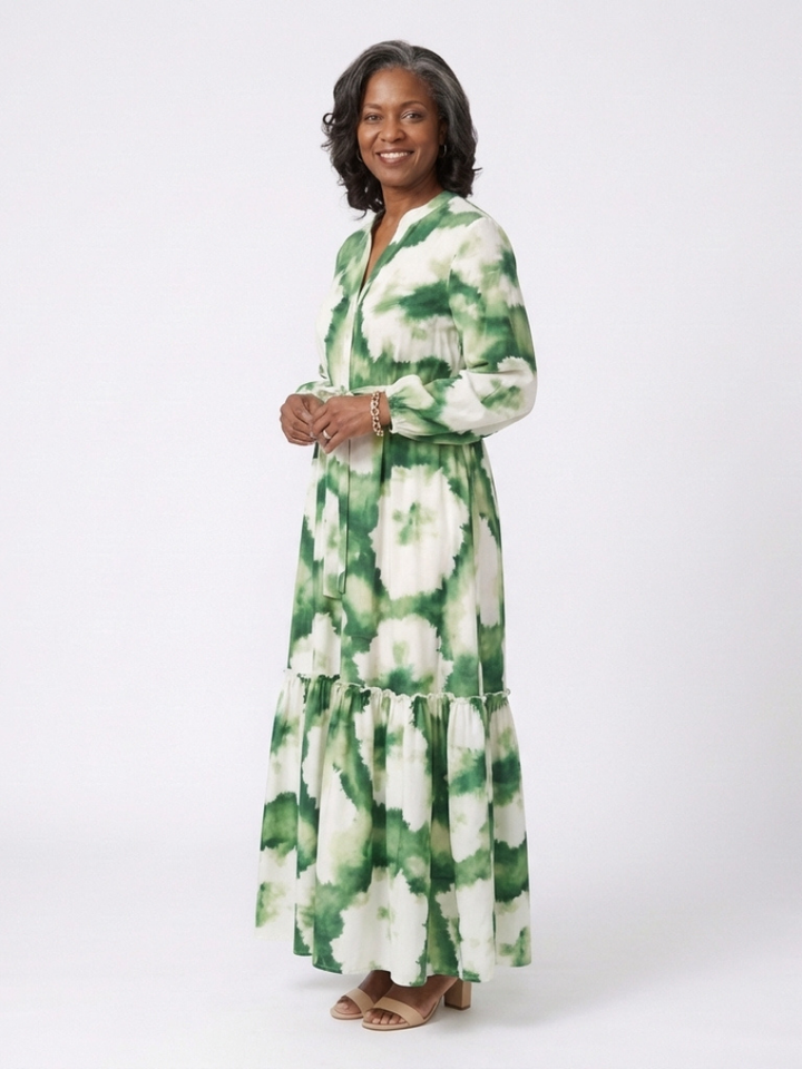 Sabine™ | Maxi-jurk met knoopdetail