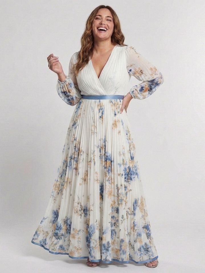 Lavinia™ | Maxi-jurk met lange mouwen