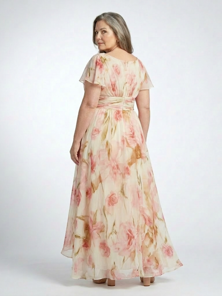 Helena™ | Bloemenjurk met korte mouwen