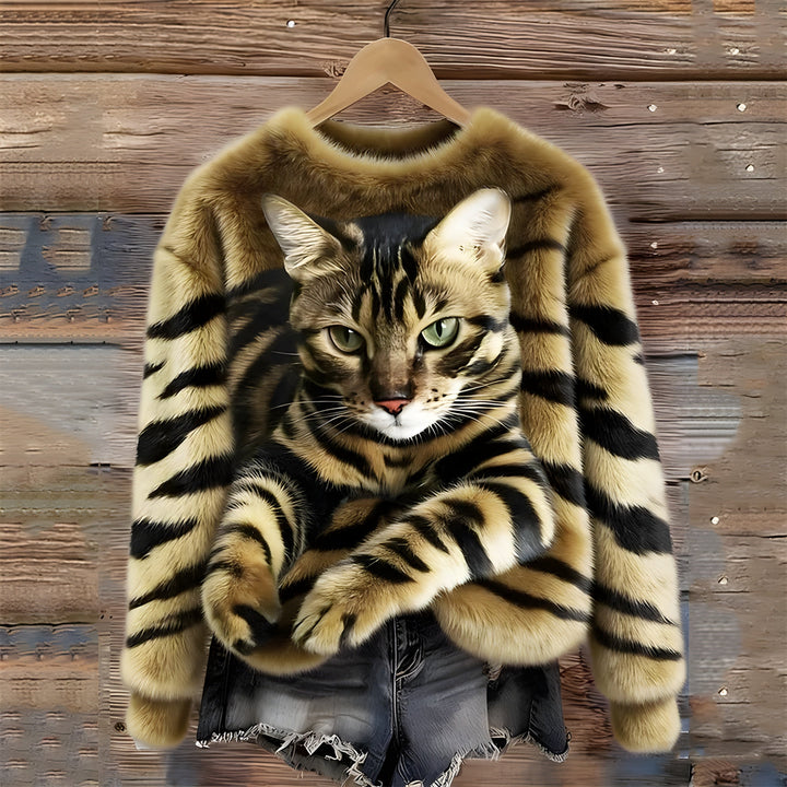 Valerie™ | Sweater Met Kattenprint