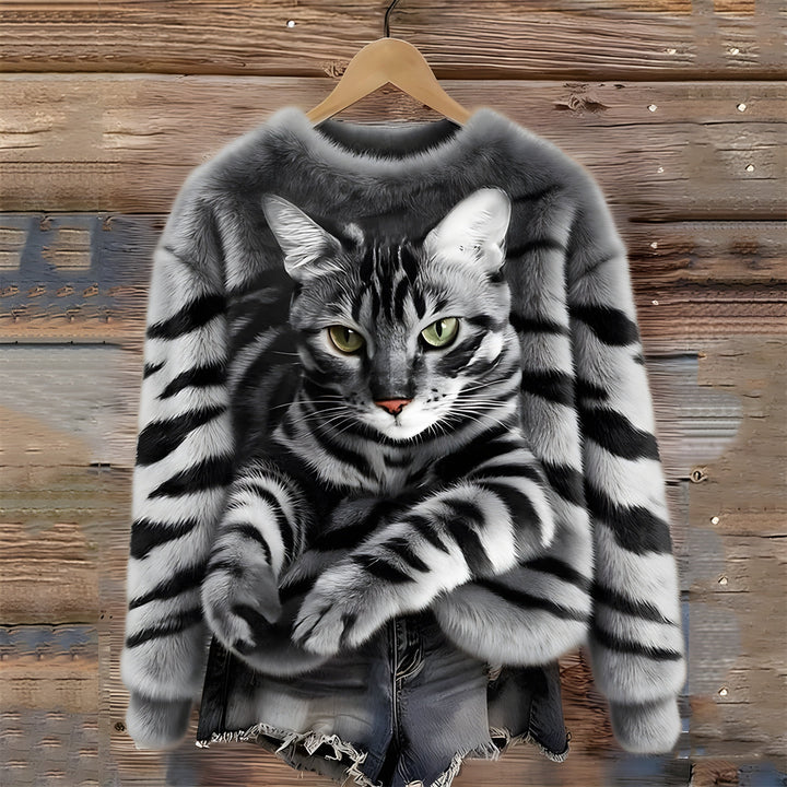 Valerie™ | Sweater Met Kattenprint