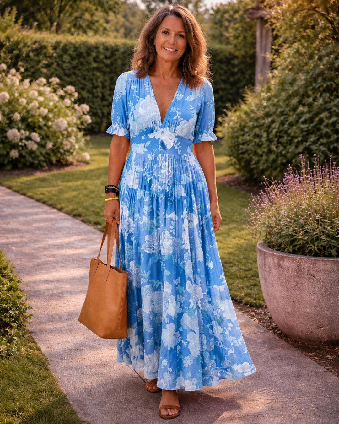 Lianne™ | Mouwloze midi-jurk met bloemenprint