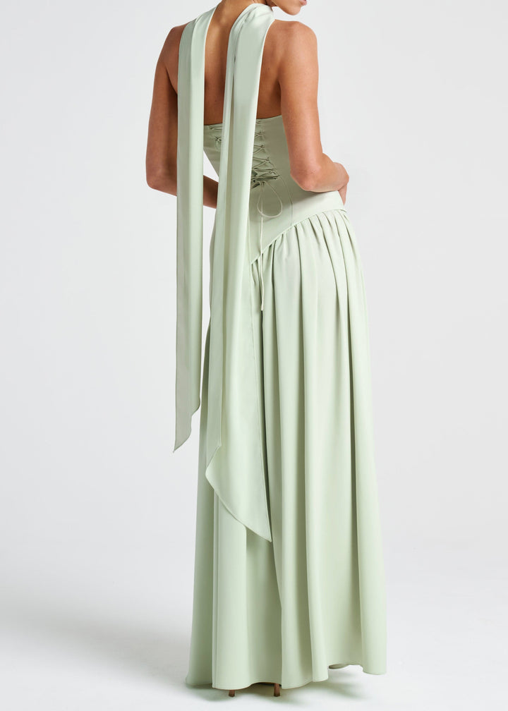 LINA | Strapless Maxijurk met Hoge Split