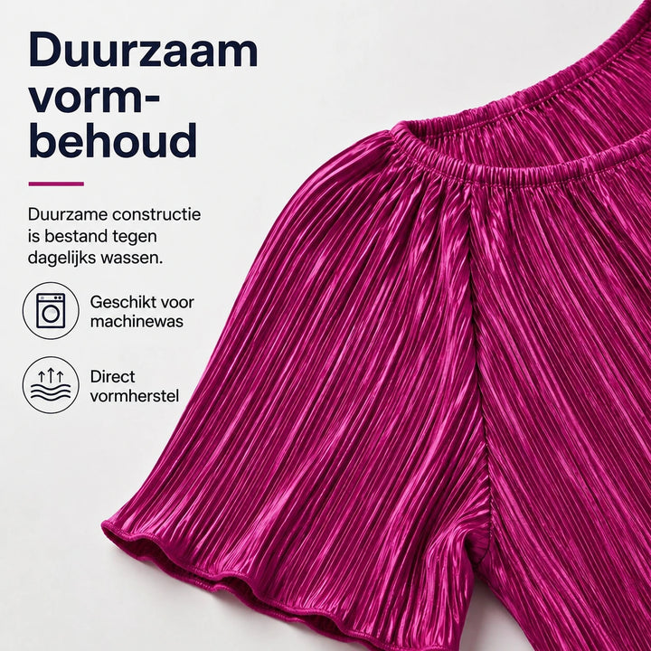 Flatterende plisséblouse in grote maten