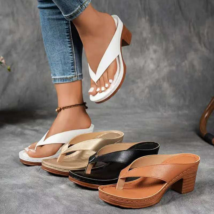 Maeve™ | Elegante Relaxte Blokhak Sandalen