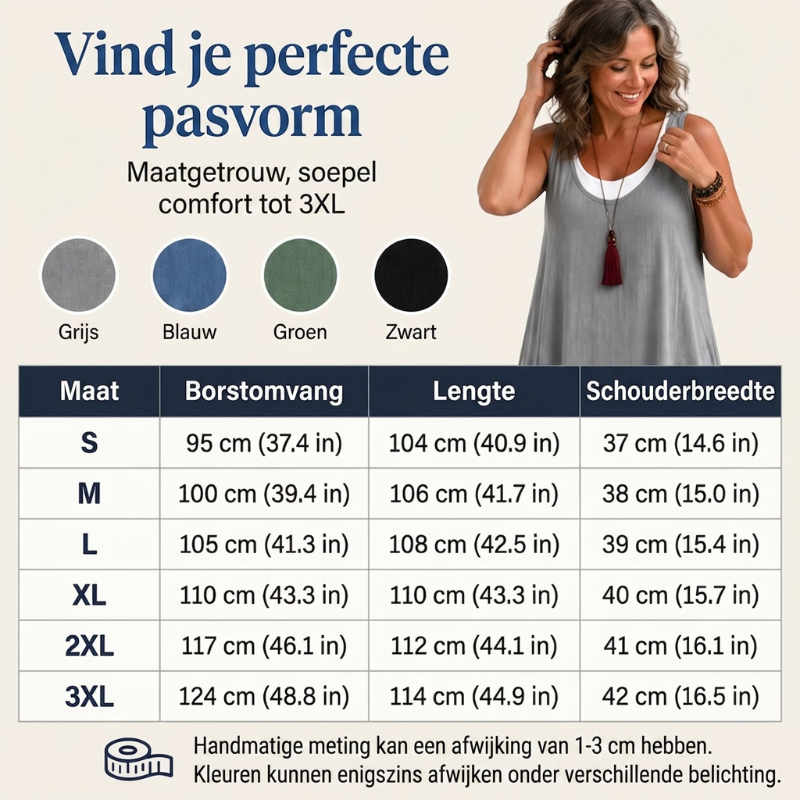 Luchtige Mouwloze Jurk met Tweedelige Look