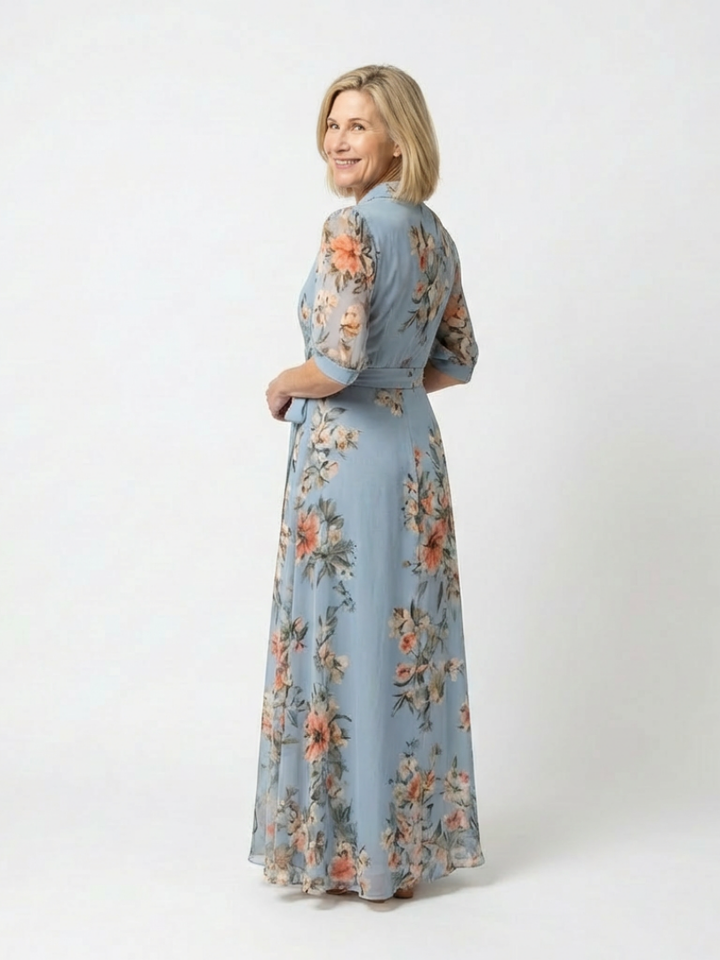 Elowen™ | Maxi-wikkeljurk met bloemenprint
