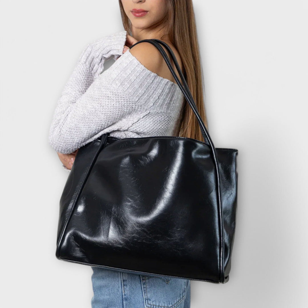 Blair™ | Minimalistische zwarte shopper