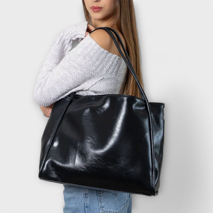 Blair™ | Minimalistische zwarte shopper