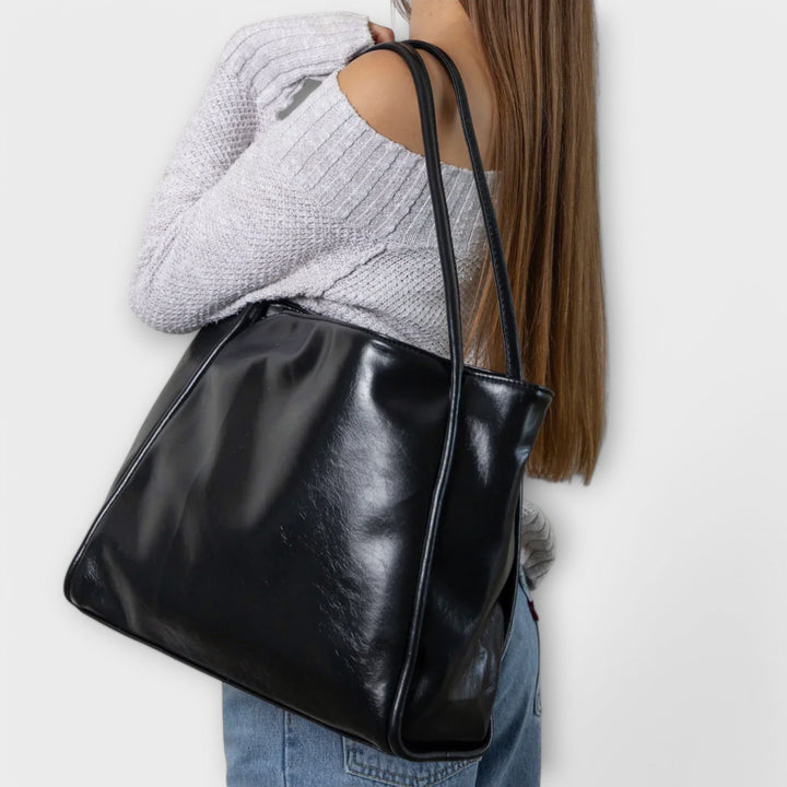 Blair™ | Minimalistische zwarte shopper